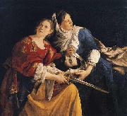 Judith and Her Maidservant with the Head of Holofernes Orazio Gentileschi